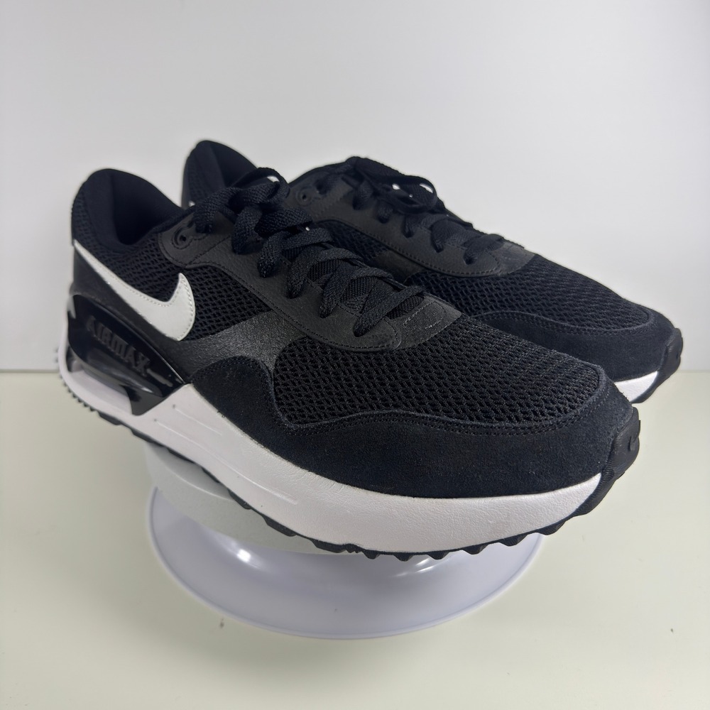 Nike Air Max SC Sneakers Cushioned Mesh Running Shoes Men Black White Size 15 - Picture 6 of 14